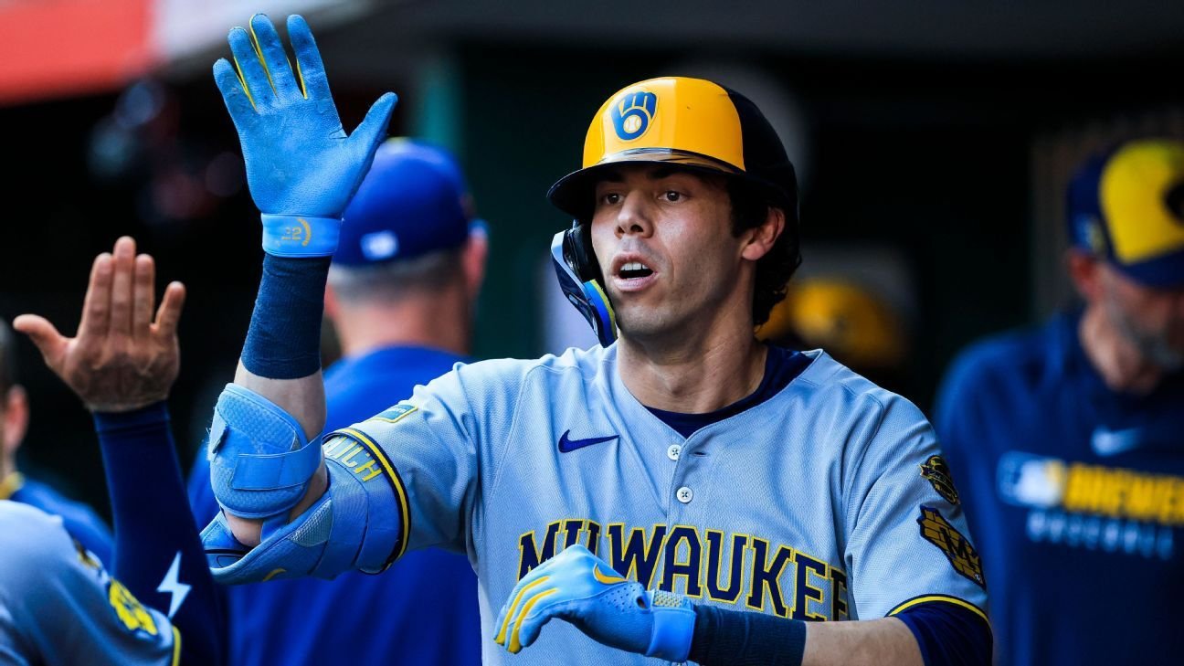 Brewers rally by Reds, tie club record with 13th win in row