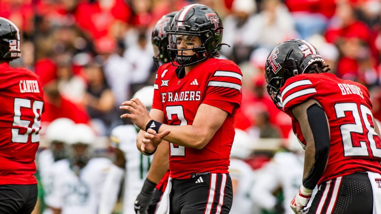 Texas Tech’s Behren Morton (leg) to start vs. Kent State