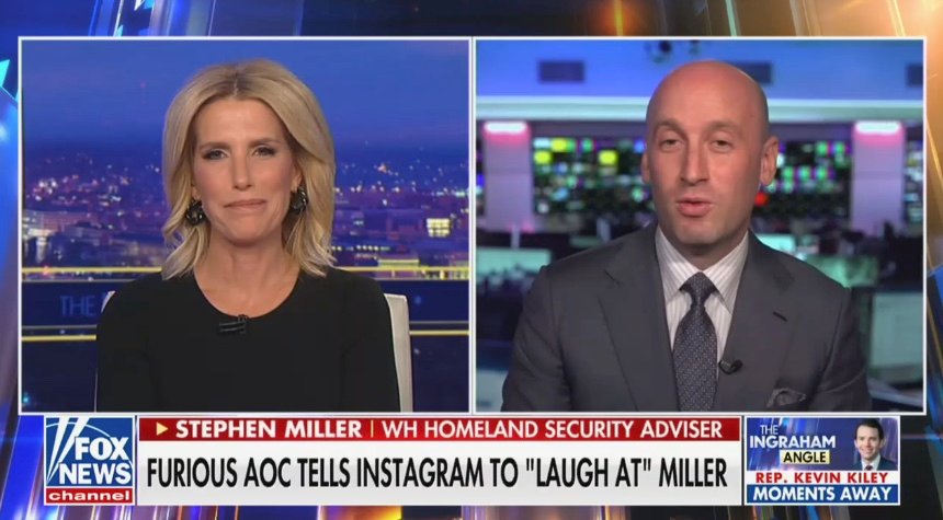AOC Revels in Fox Showing Stephen Miller Clip of Her Drastically Understating His Height