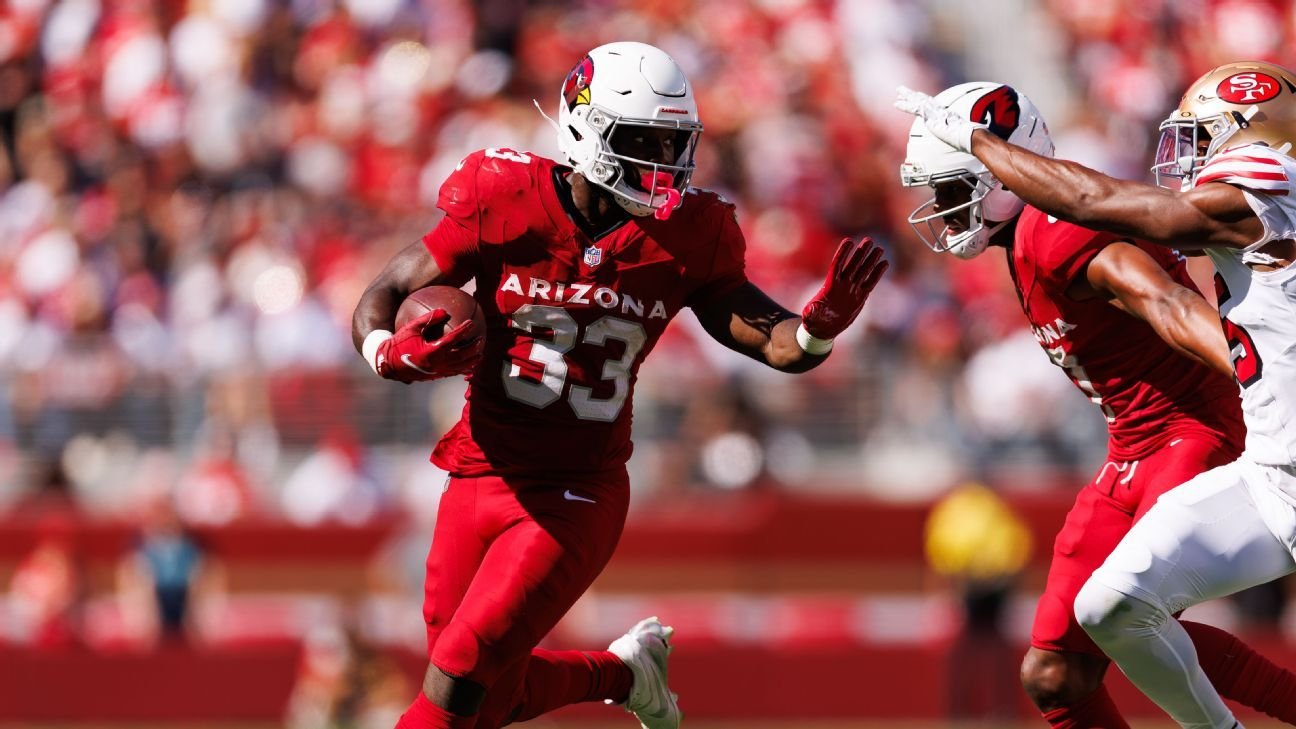Cardinals placing RB Trey Benson (knee) on injured reserve