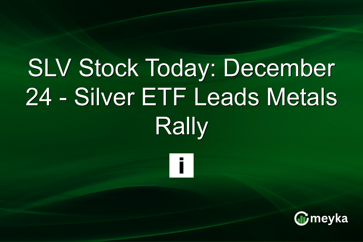 SLV Stock Today: December 24 – Silver ETF Leads Metals Rally