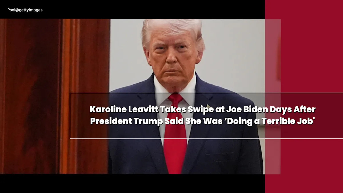 Karoline Leavitt Takes Swipe at Joe Biden Days After President Trump Said She Was ‘Doing a Terrible Job’