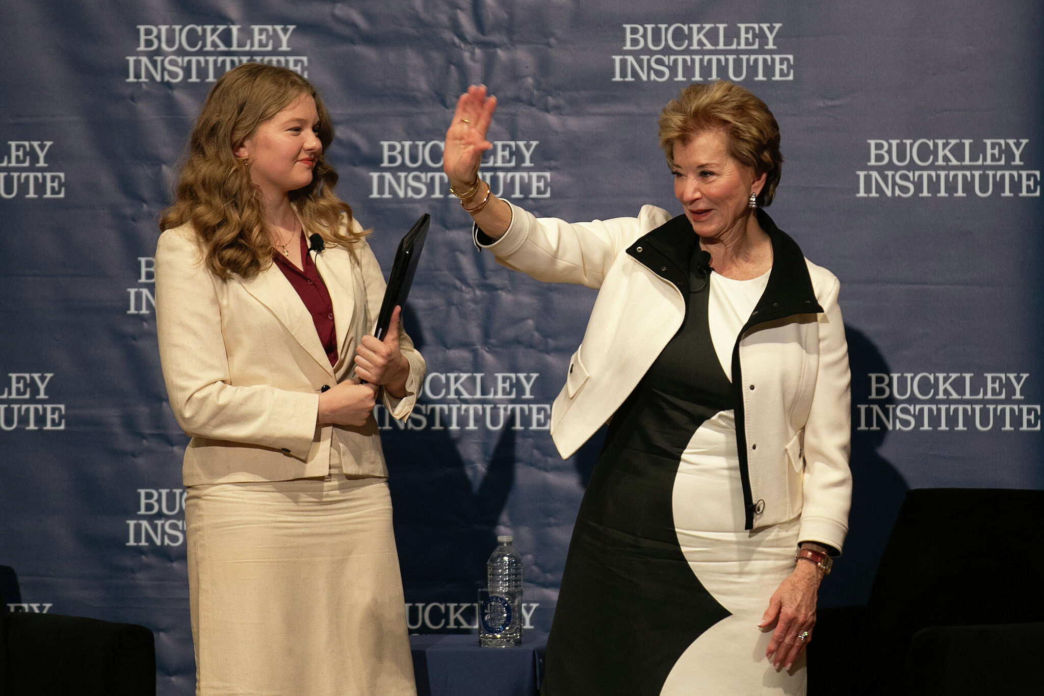 U.S. Education Secretary Linda McMahon speaks at Yale University