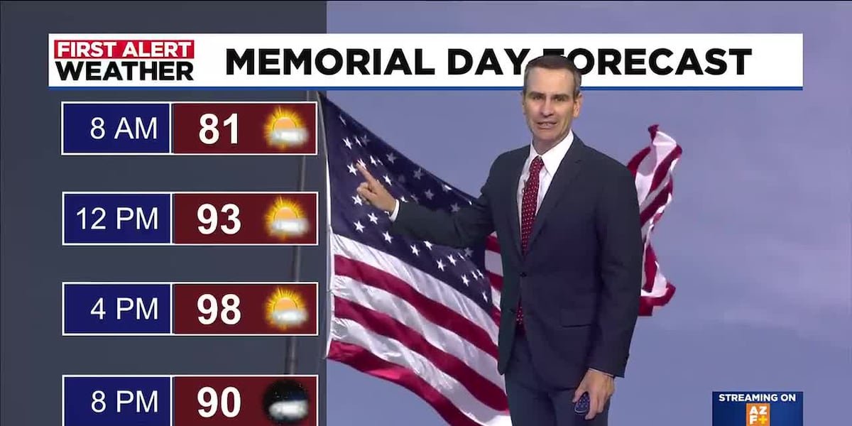Monday mountain storms, low 90s return later this week for Phoenix area
