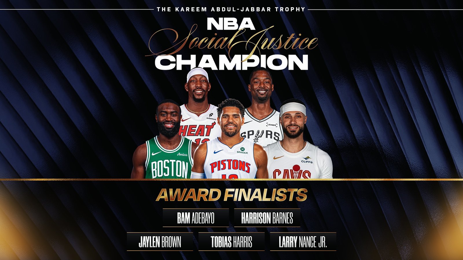 Finalists announced for 2025-26 NBA Social Justice Champion award