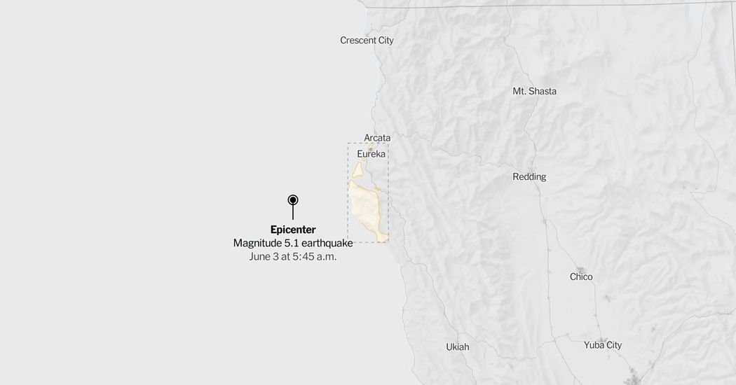 Map: 5.1-Magnitude Earthquake Strikes off the Coast of California