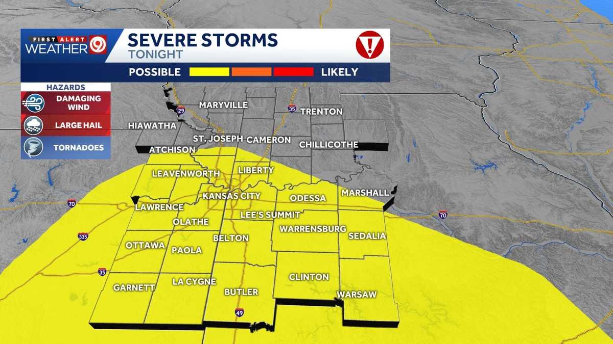 Severe thunderstorm watch issued until 4 a.m. on Monday