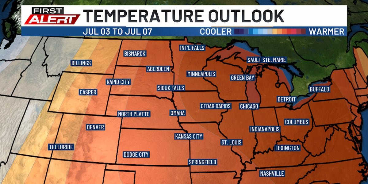 Showers and storms will move through, dangerous heat starts this afternoon