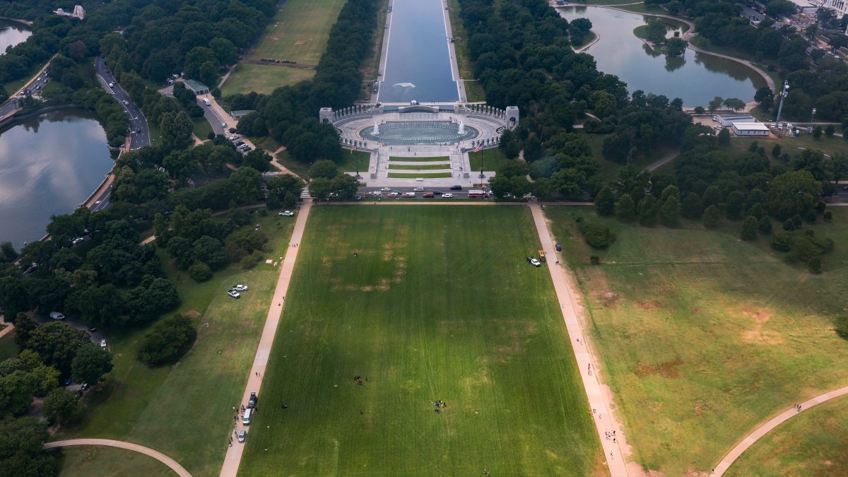 ‘8647’ appears in grass on National Mall – NBC4 Washington