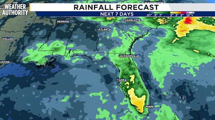 Scattered storms and heavy rain possible early next week