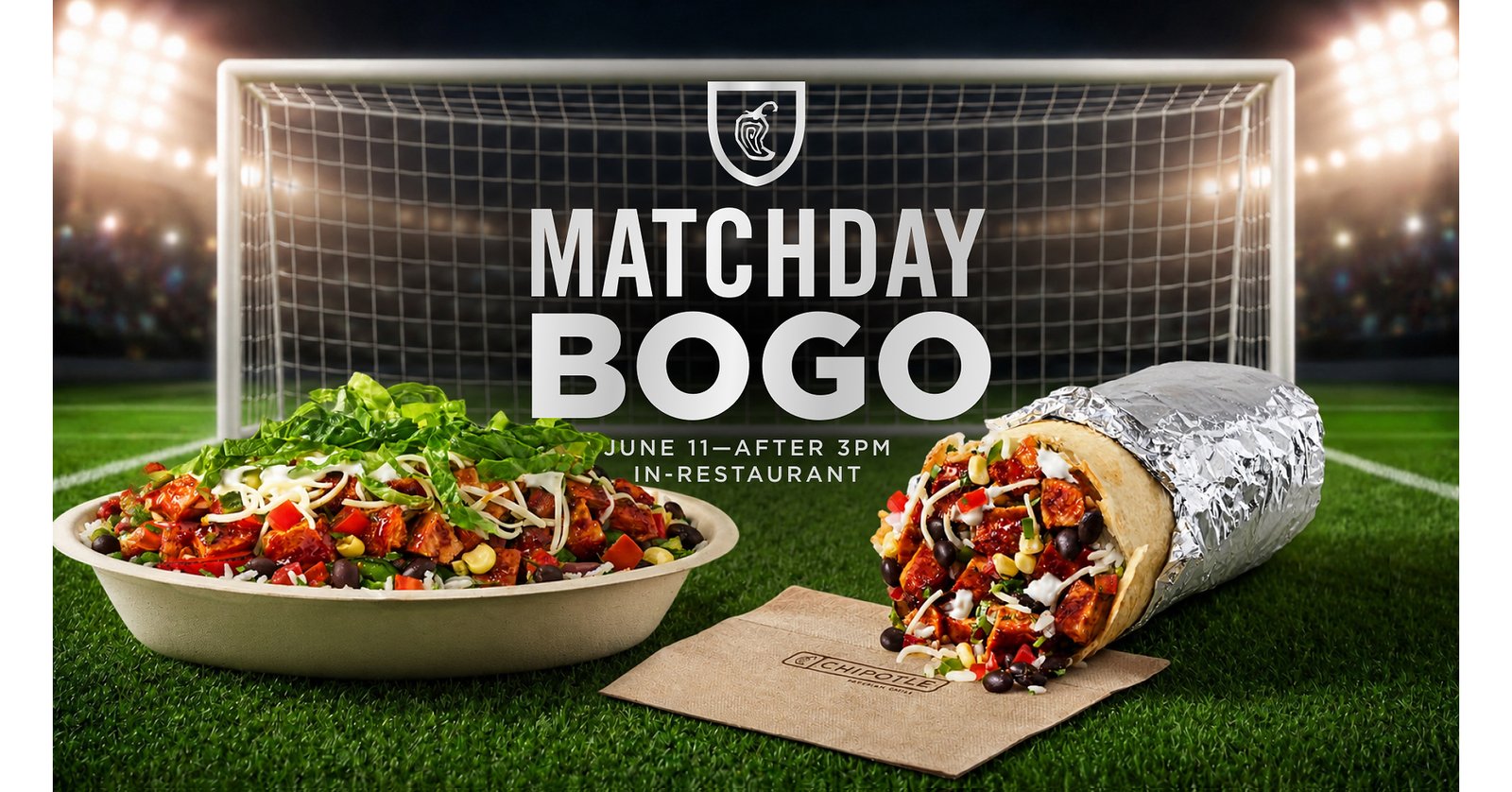 CHIPOTLE KICKS OFF SUMMER’S BIGGEST TOURNAMENT WITH ITS FIRST-EVER MATCHDAY BOGO FOR FANS WEARING SOCCER JERSEYS
