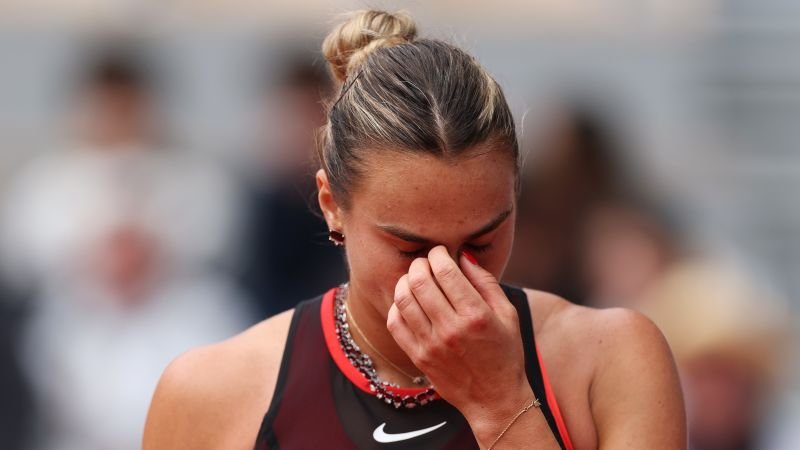 Aryna Sabalenka: ‘Just want to quit tennis’ after French Open quarterfinal defeat