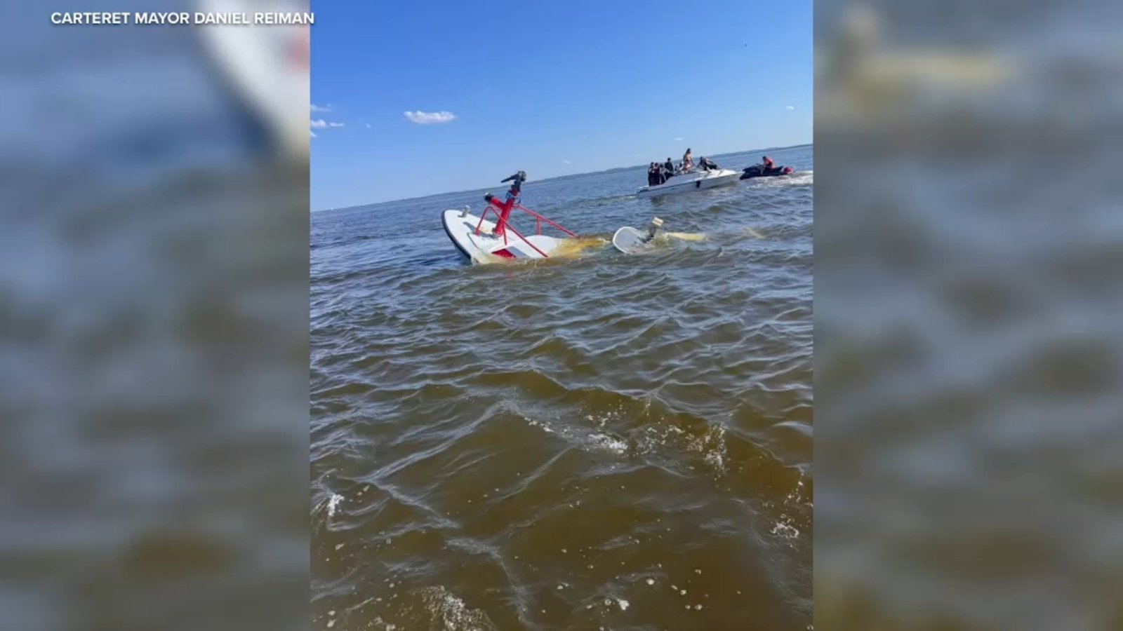 Crew rescued after Carteret Fire Department Marine Unit collides with whale, takes on water