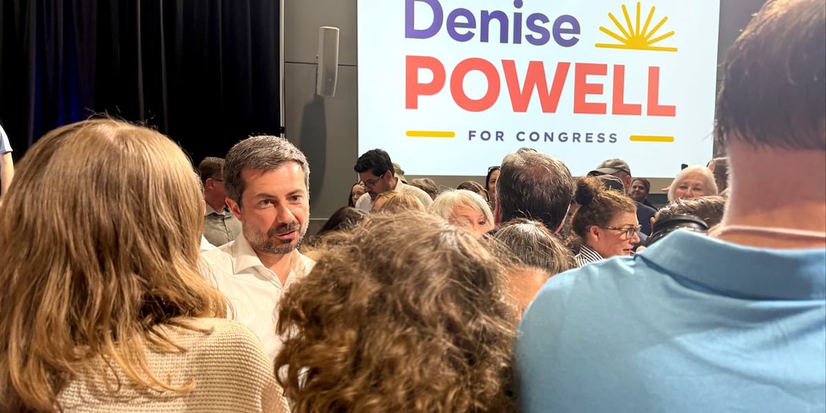 Pete Buttigieg rallies for Denise Powell at campaign event in Omaha