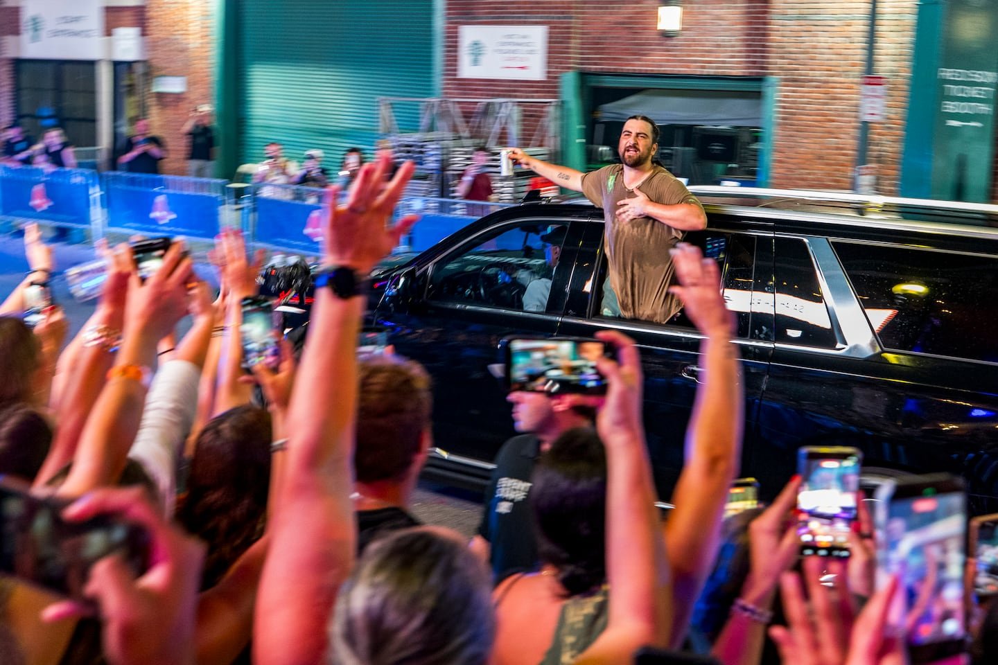 Noah Kahan fans gather outside Fenway Park for sold out Friday concert
