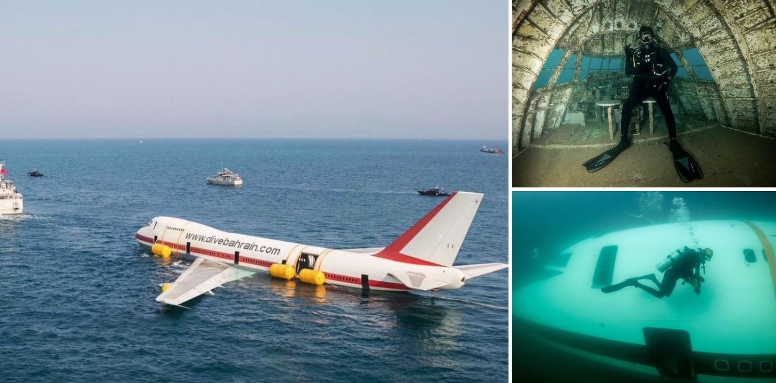 Bahrain bought a 747 jet for just $100,000 from the UAE, then for 7 long months carefully removed every single fuel line, wire and plastic component from it, then tugged it into the Arabian Sea and sunk it, creating the centerpiece of the world’s largest underwater theme park