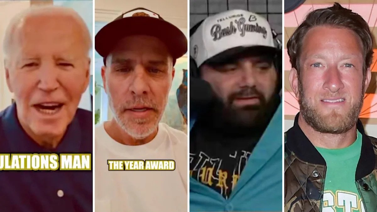 Joe and Hunter Biden Surprise Barstool Sport’s Jersey Jerry With ‘Lib of the Year,’ Dave Portnoy Reacts