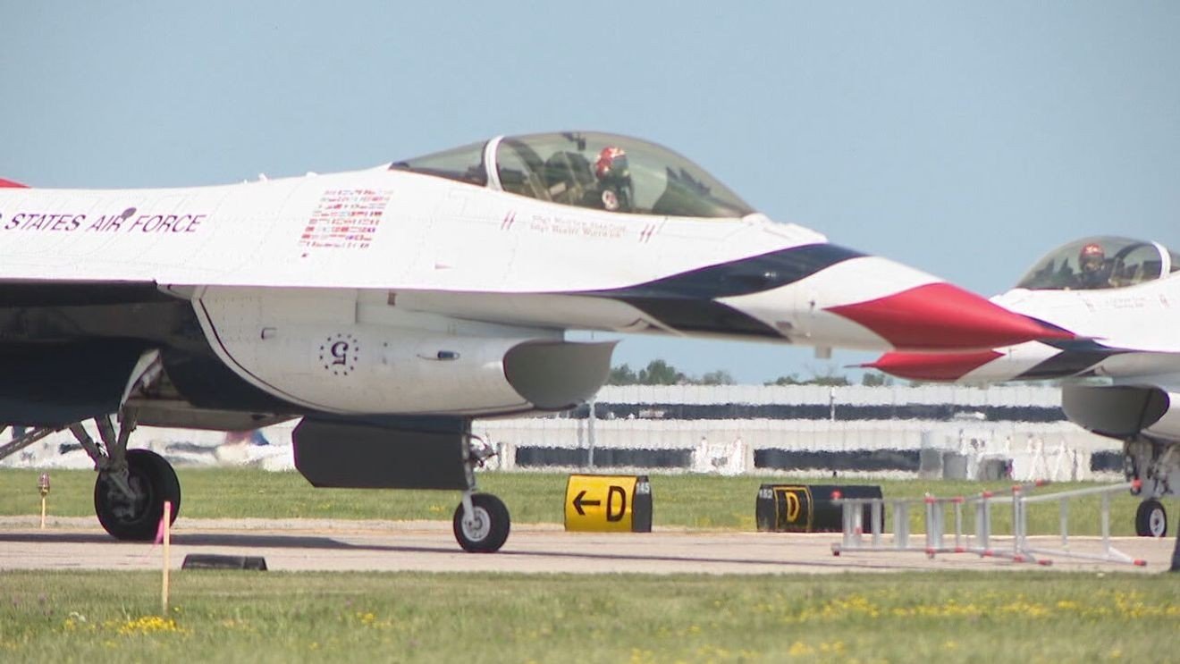The United States Air Force Thunderbirds land in Rochester