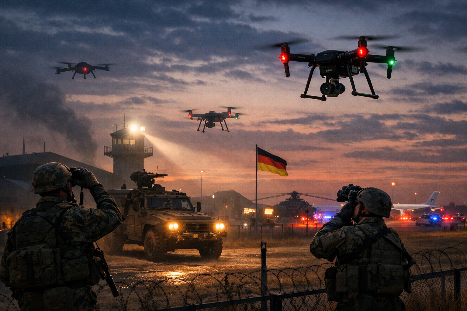 Drones Spotted Over German Military Base Days After Explosive Device Found at Leipzig Airport