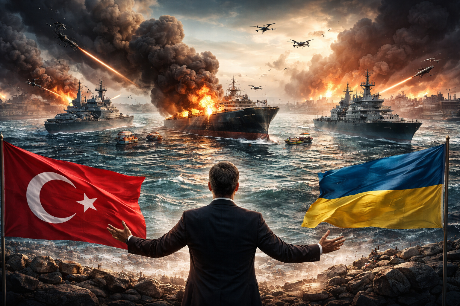 Turkey Urges Moratorium on Russia-Ukraine Black Sea Attacks Amid Escalating Strikes on Commercial Ships and Critical Infrastructure