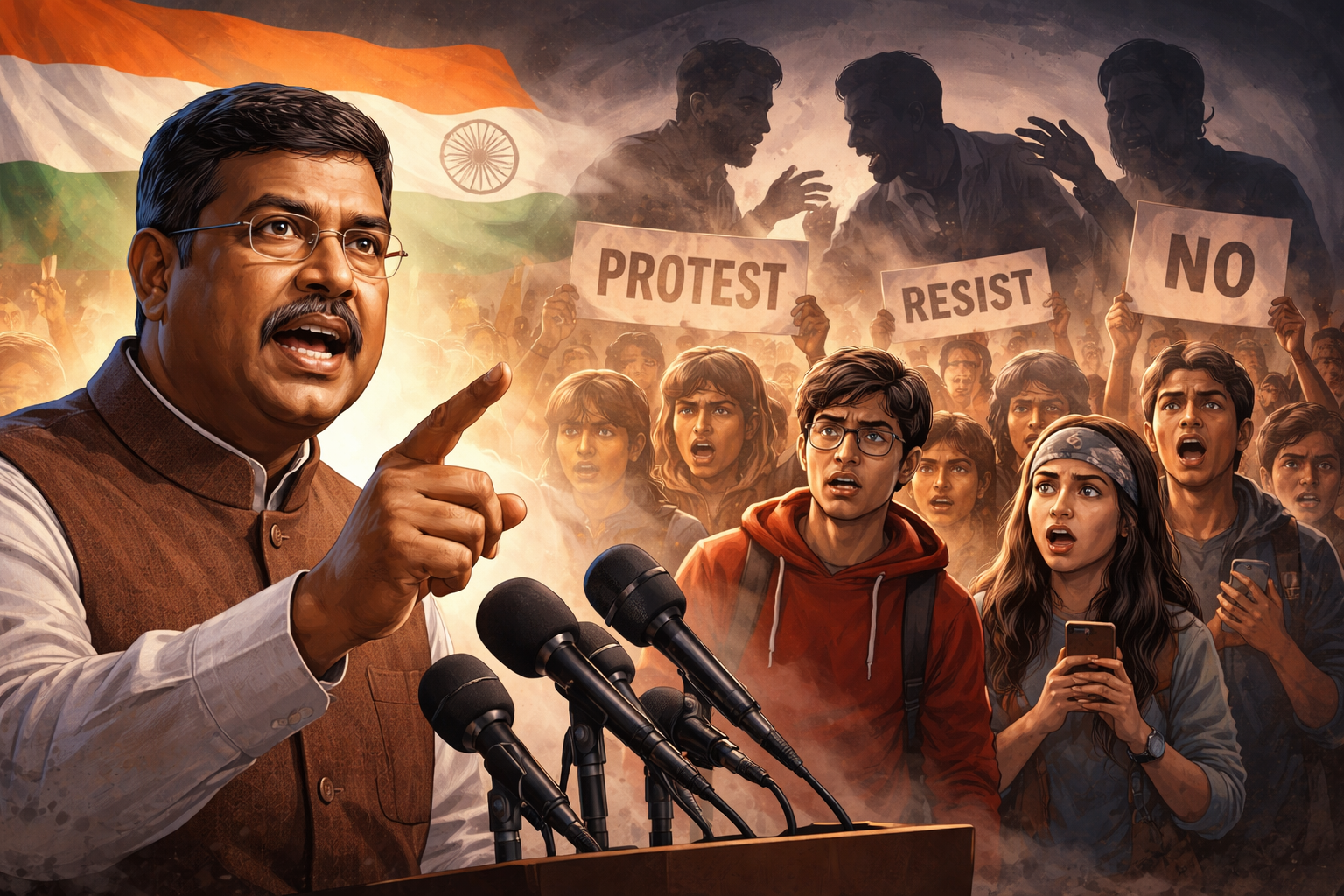 Former Indian Education Minister Dharmendra Pradhan Says Gen Z Was Misled During Protests