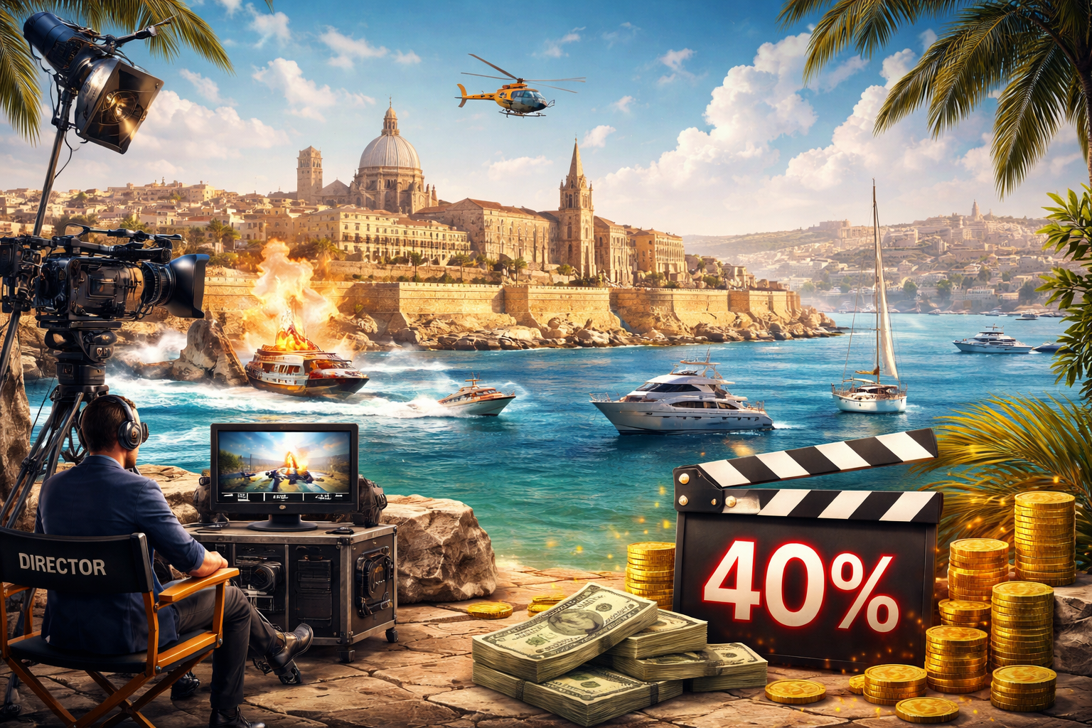 Why Malta Became a Top Destination for Hollywood and British Film Productions with 40% Cash Rebates and Iconic Settings