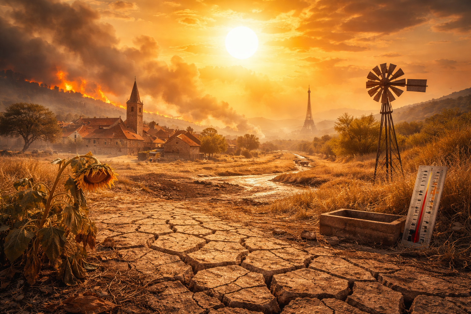 Western Europe Records Hottest June and July on Record Amid Heatwaves and Drought