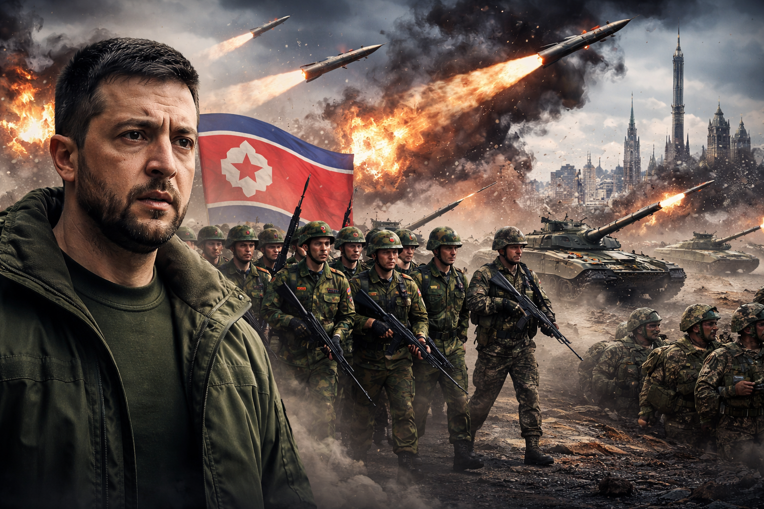 Ukraine War Update: Zelenskyy Warns North Korea Deploying Up to 50,000 Troops to Russia Amid Heightened Missile Attacks and International Arms Deals