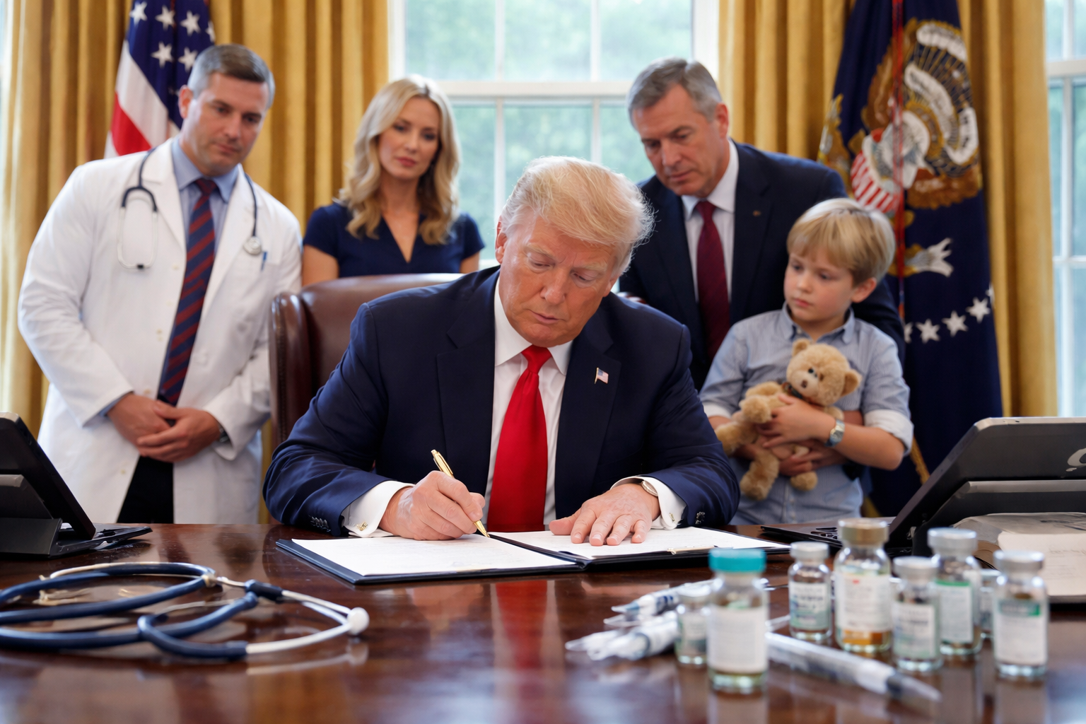 Trump Signs Executive Order to Revise US Childhood Vaccine Policies