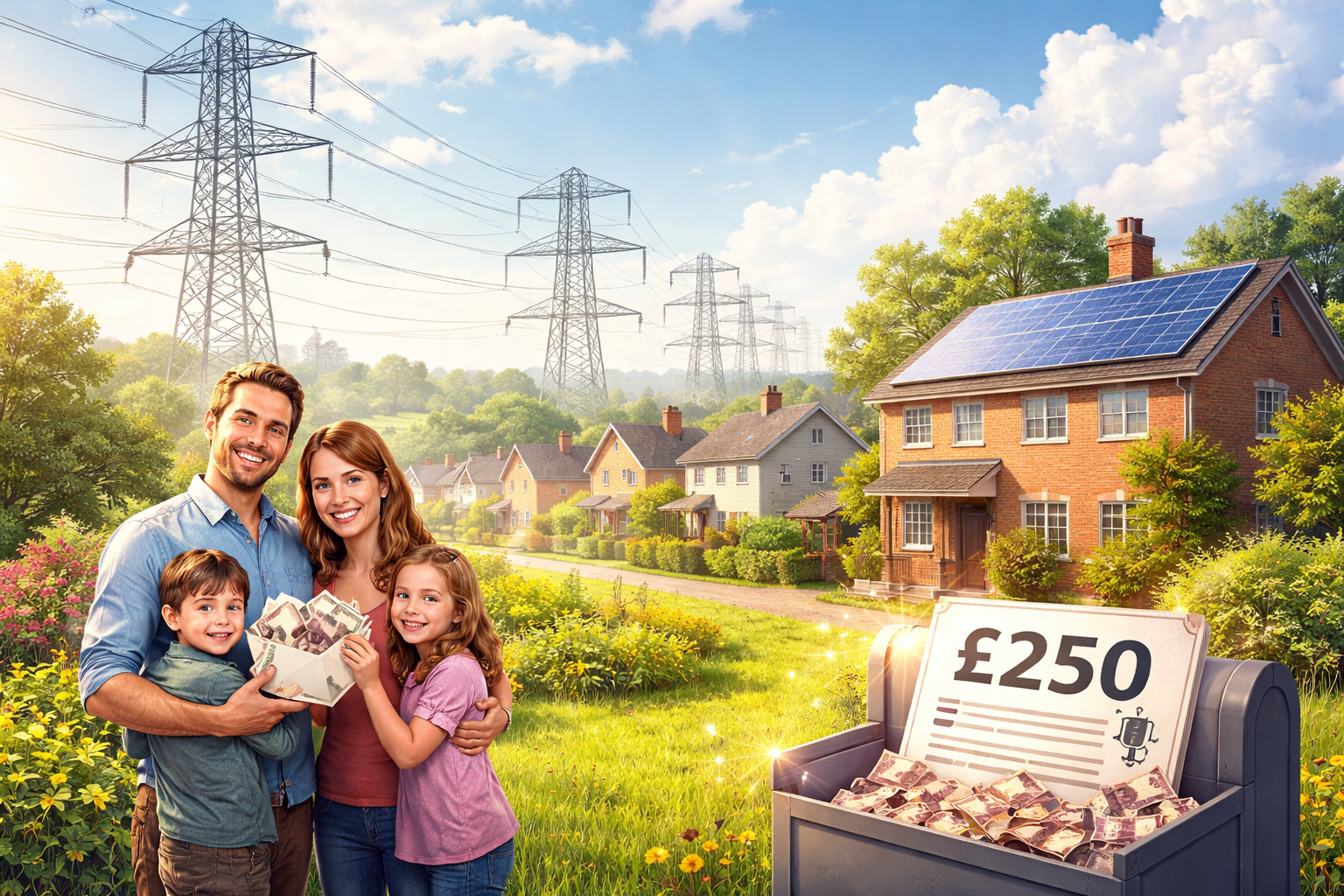 First UK Homes Near New Electricity Pylons to Receive £250 Annual Bill Discount