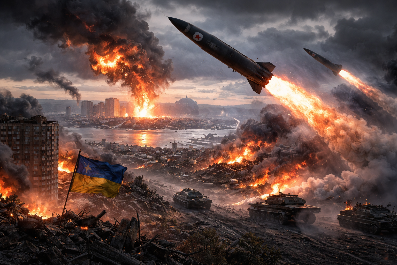 North Korean Ballistic Missiles Hit Zaporizhzhia in Deadly Attack as Ukraine Warns of Russian Mobilization After Sham Election