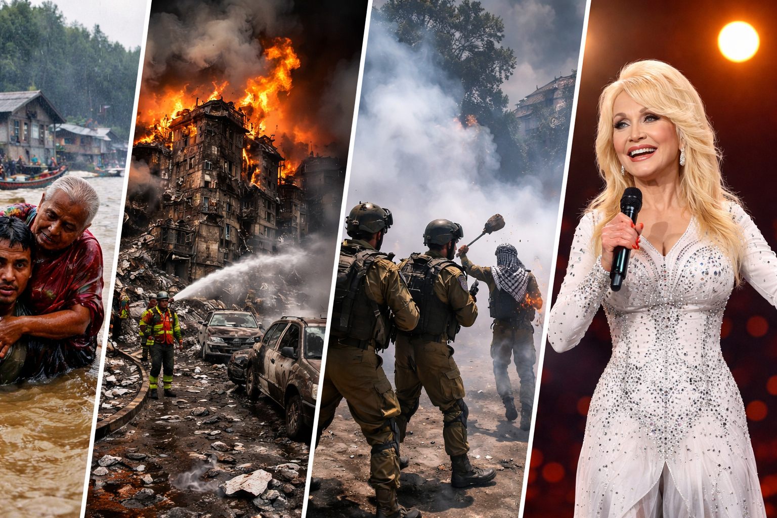 The Week in 20 Powerful Photos Capturing Nepal Floods, Kyiv Strikes, West Bank Tensions and Dolly Parton Tributes