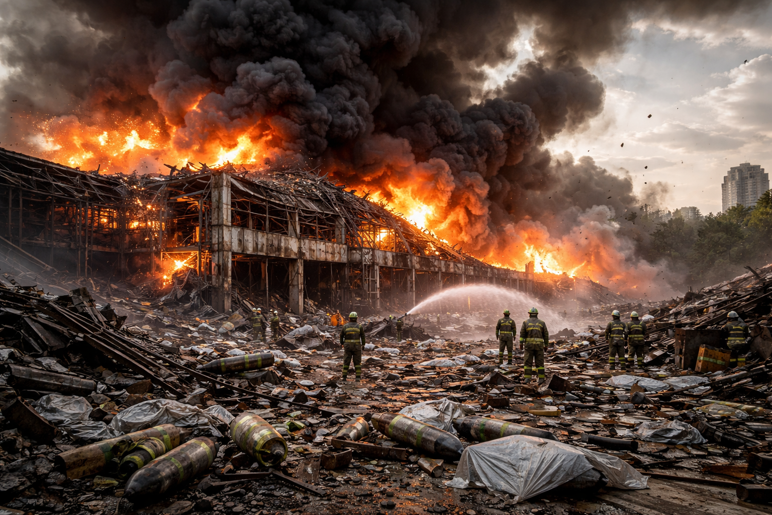 Russian Drone Strike Kills 37 at Kyiv Munitions Warehouse, Prompting Investigation Into Storage Negligence