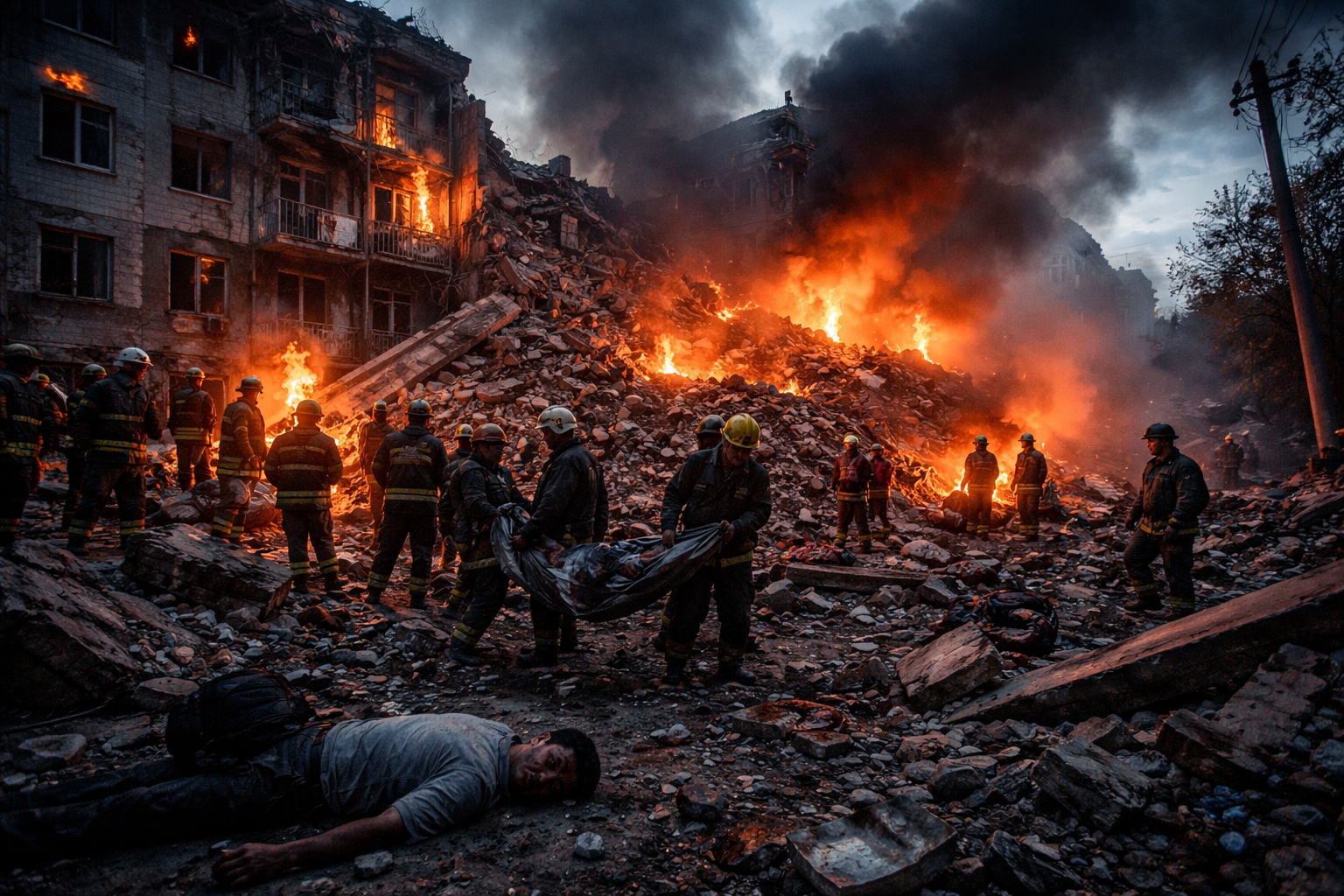 At Least 12 Killed in Overnight Russian Attacks on Ukraine Including an Indian Citizen