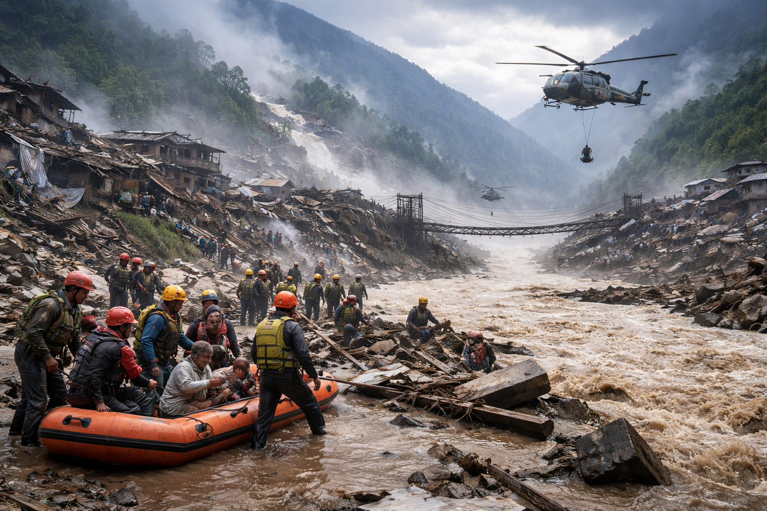 Nepal-China Flood Death Toll Surpasses 1,000 as Rescue Operations Continue