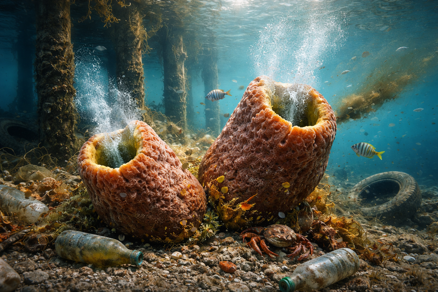 Chicken Liver Sponges Show Promise for Cleaning Polluted Harbors