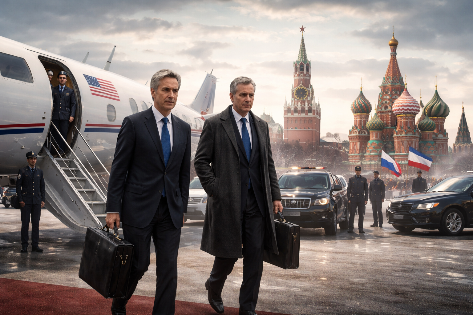 US Envoys Arrive in Moscow with Plan to End Ukraine Conflict, Set to Visit Kyiv