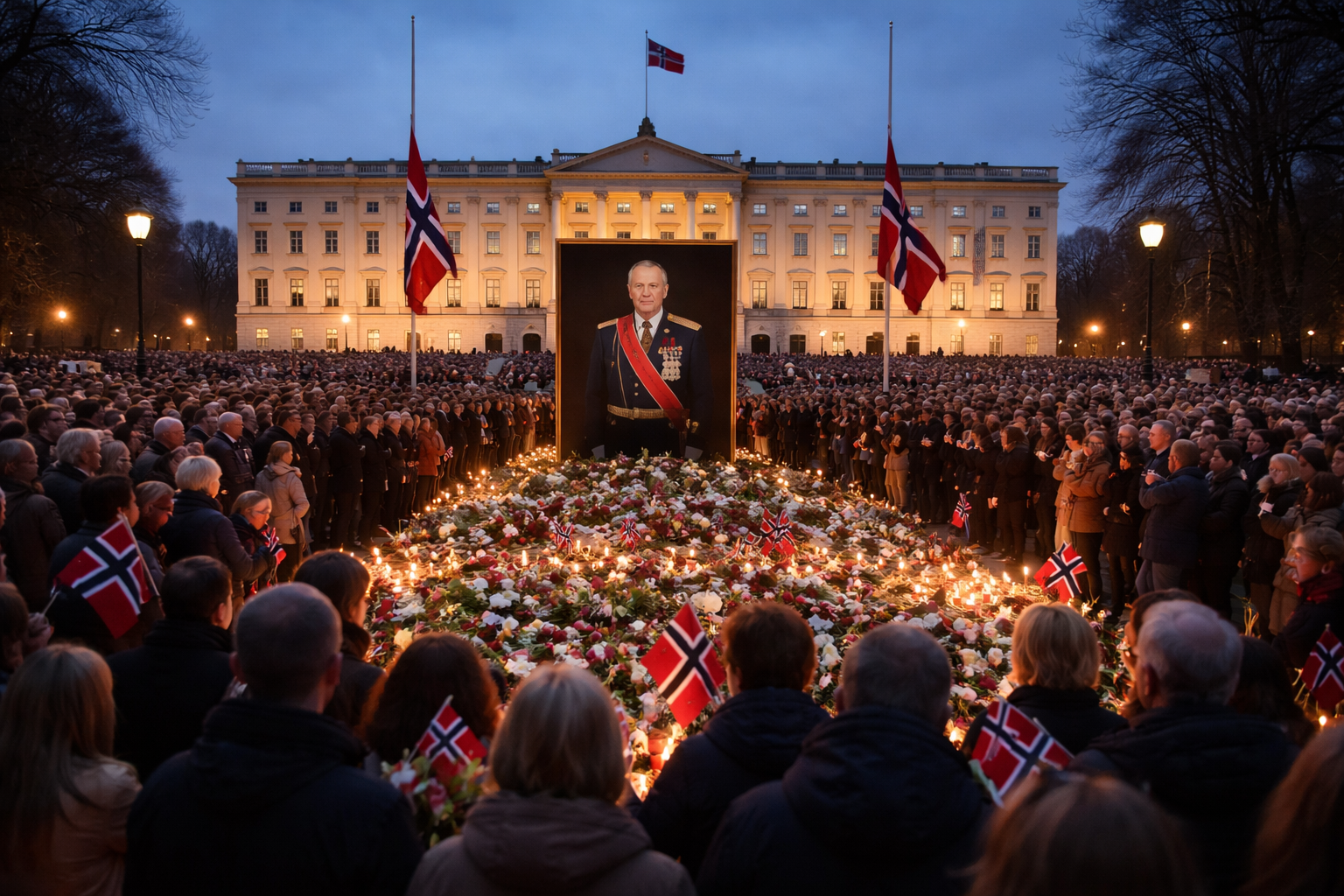 Norwegians Gather in Oslo to Mourn King Harald