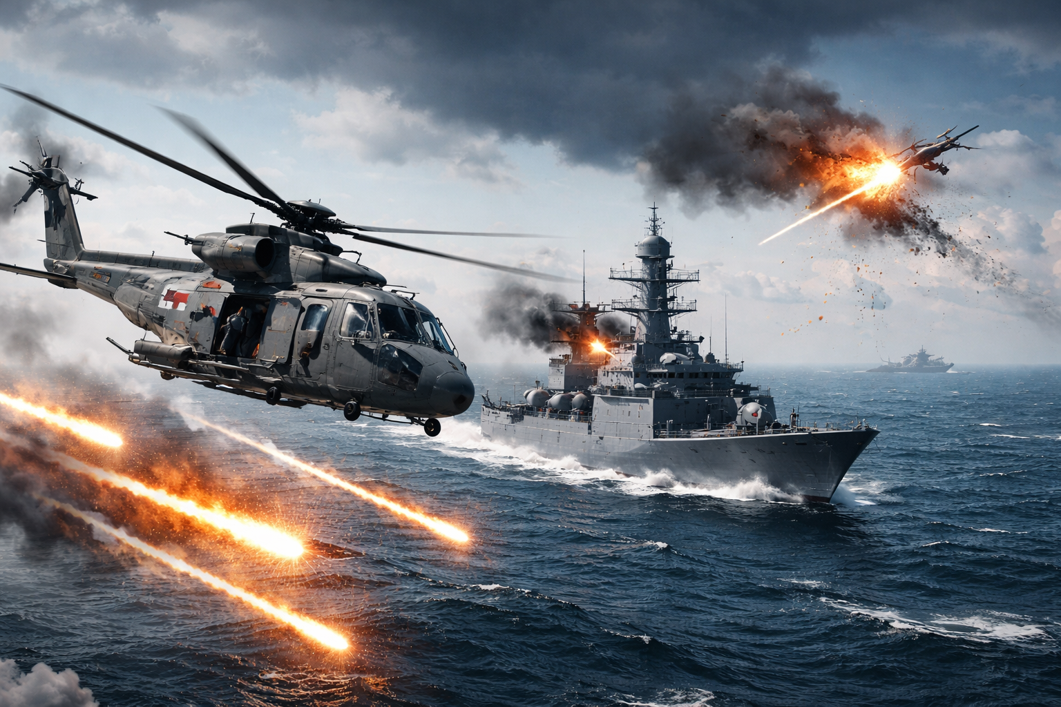 Russian Warship Fires Flares at Danish Helicopter as NATO Downs Drone over Lithuania