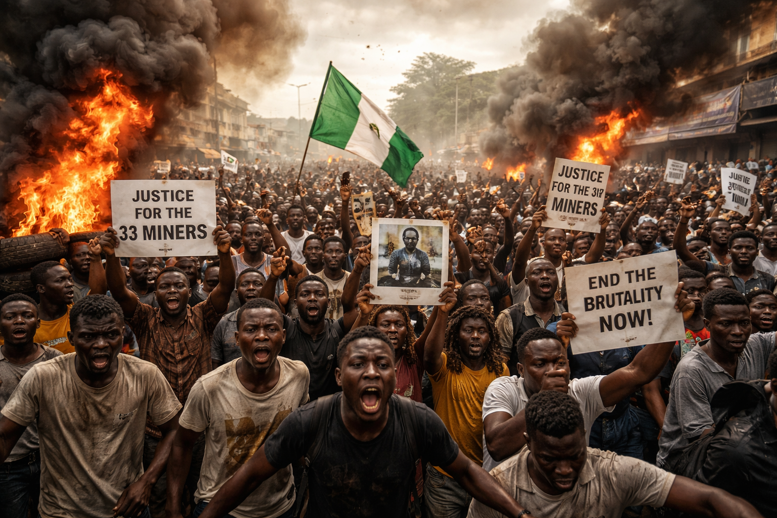 Protests in Nigeria After 37 Miners Die in Civil Defense Custody