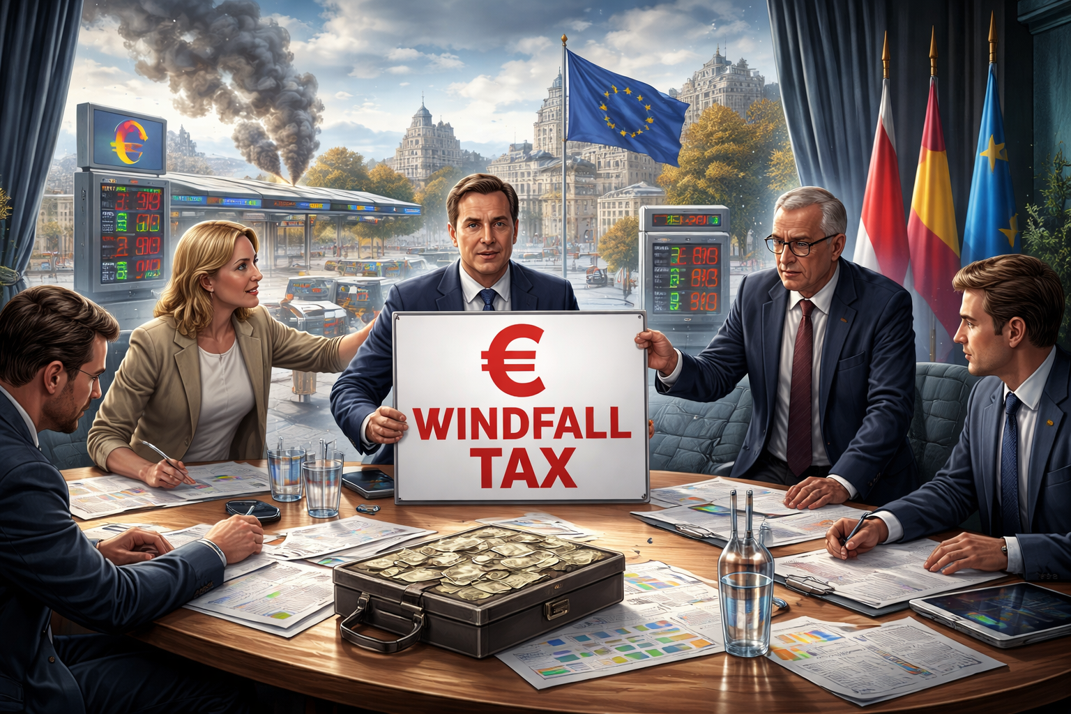 EU Finance Ministers Push for Windfall Tax as Fuel Prices Soar Across Europe