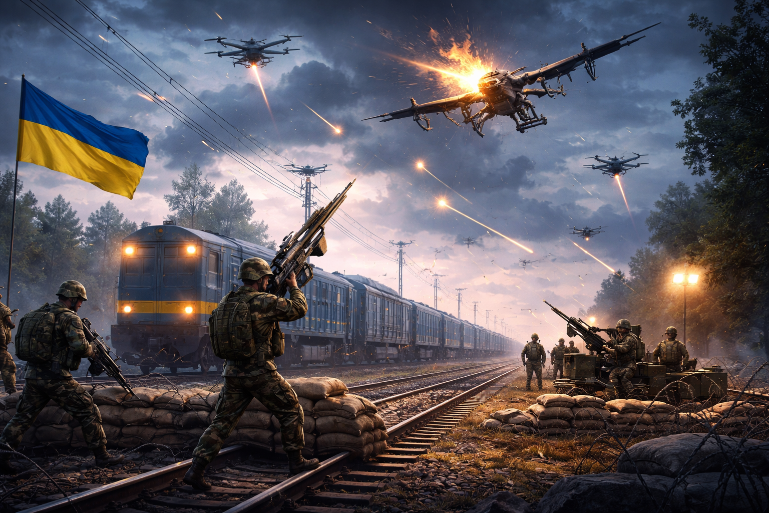 Ukraine Enhances Railway Protection Amid Rising Russian Drone Attacks