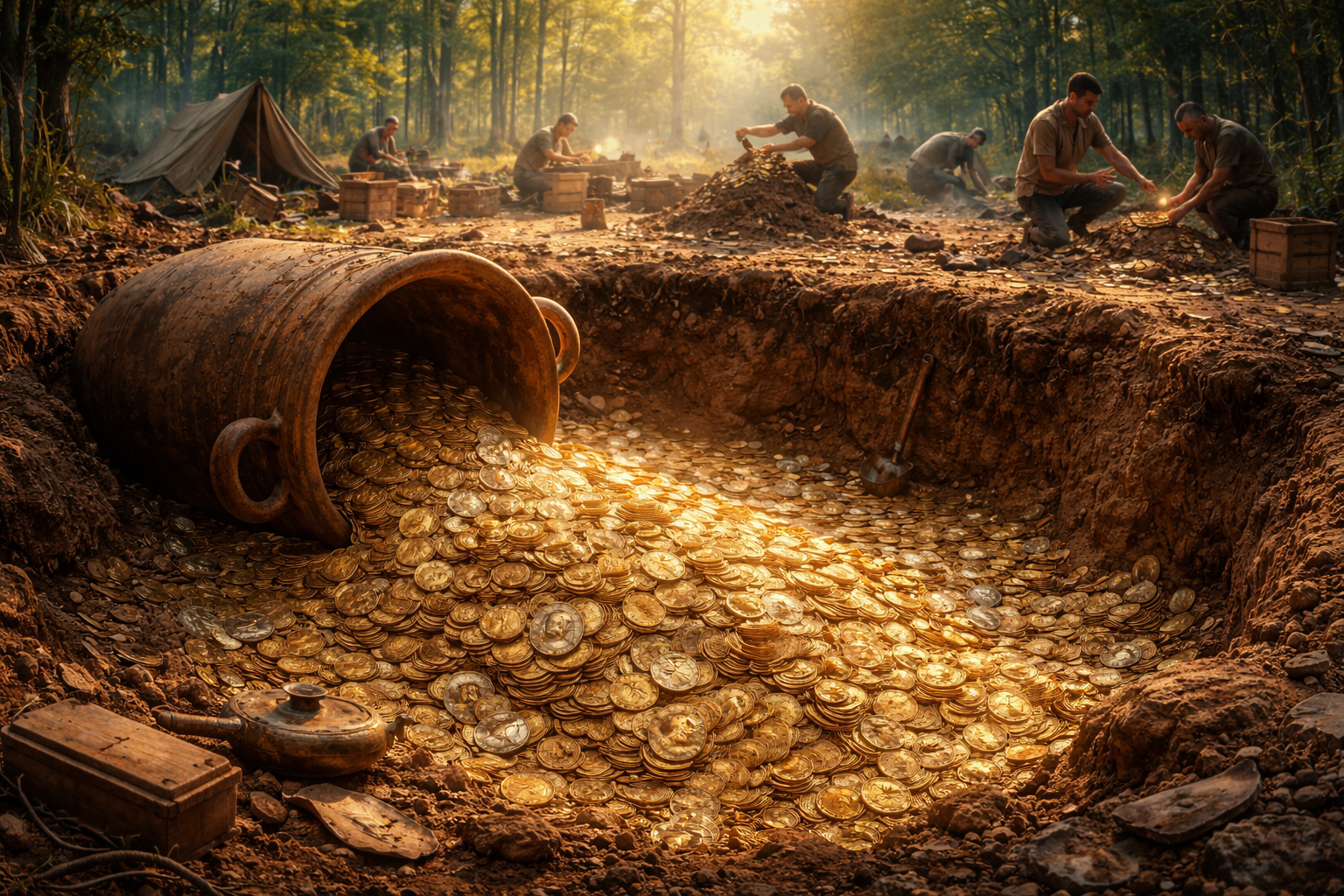 Largest-Ever Roman Coin Hoard Found in Germany Dates to 2nd Century AD