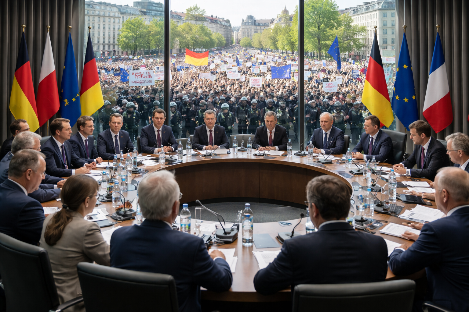 EU Interior Ministers Meet in Munich for Migration Policy Talks Amid German Protests