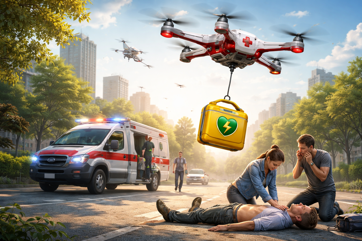 Study Finds Drones Could Improve Defibrillator Access in Cardiac Emergencies