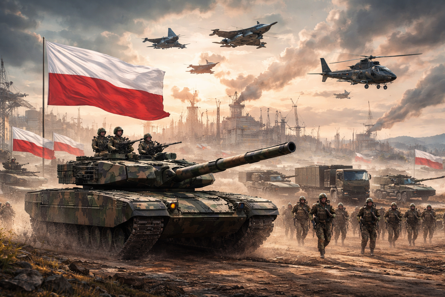 Imagem representando Poland 8217 s rapid aumento dos gastos militares e crescimento econômico