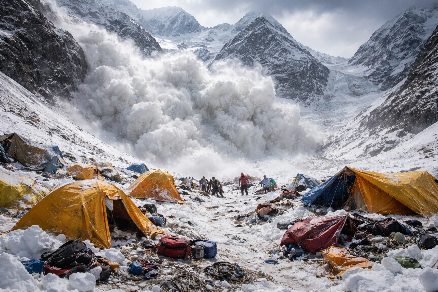 Avalanche Hits Nepal’s Himlung Himal Base Camp, Killing 2 and Leaving Several Missing