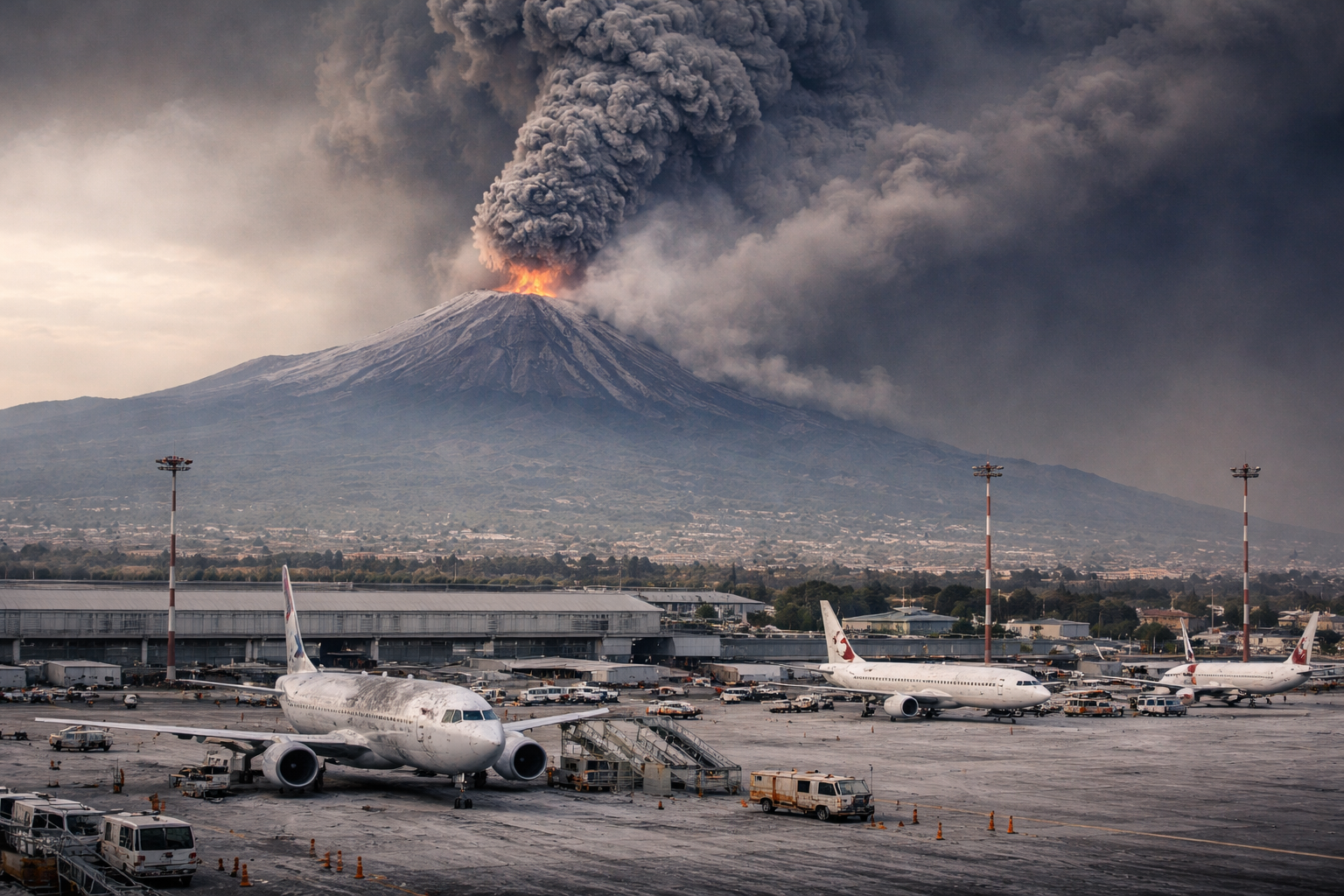 Mount Etna Ash Forces Extended Flight Suspensions at Catania Airport
