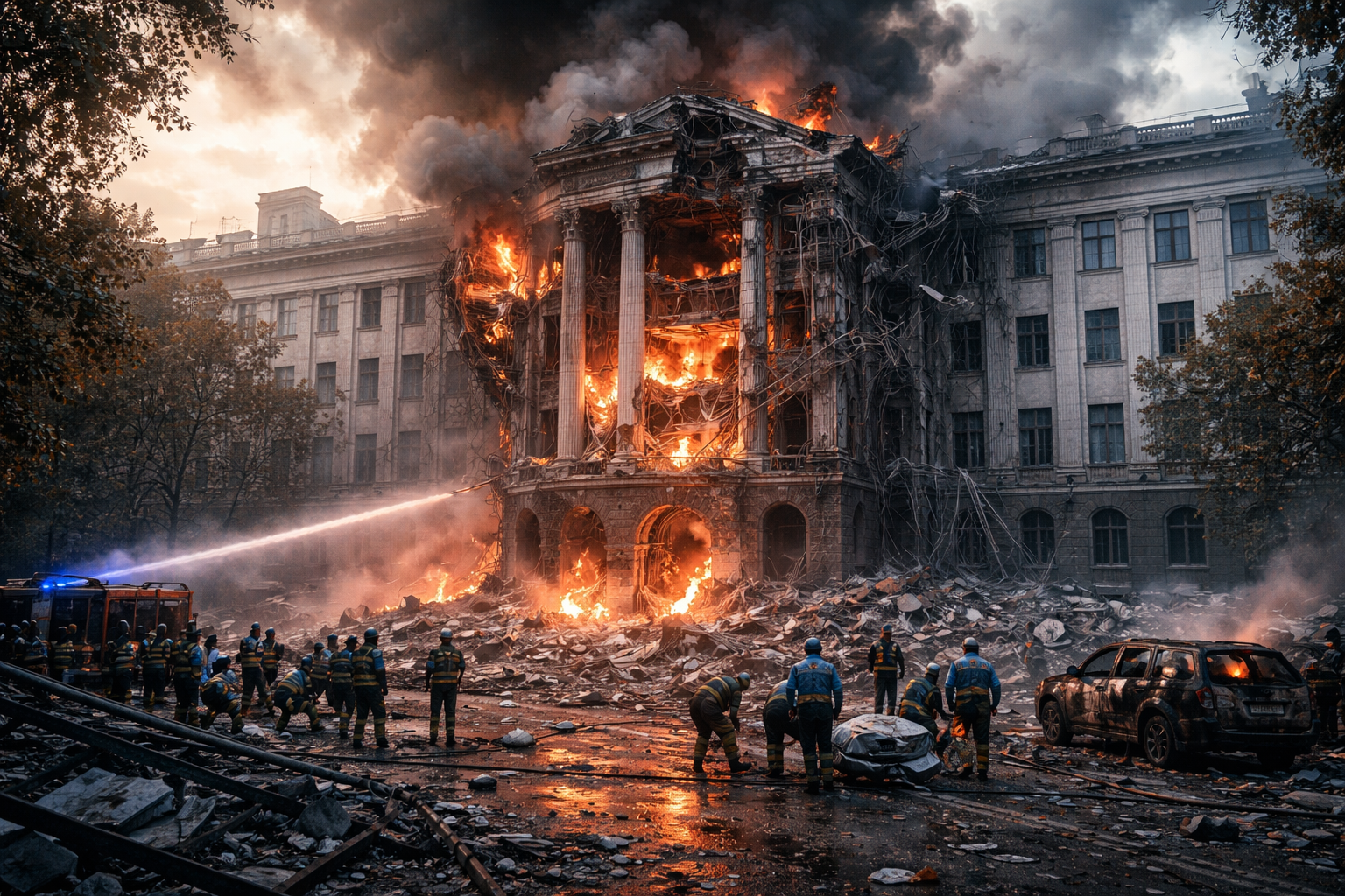 Imagem ilustrativa do russian drone strike on Kyiv Science Academy