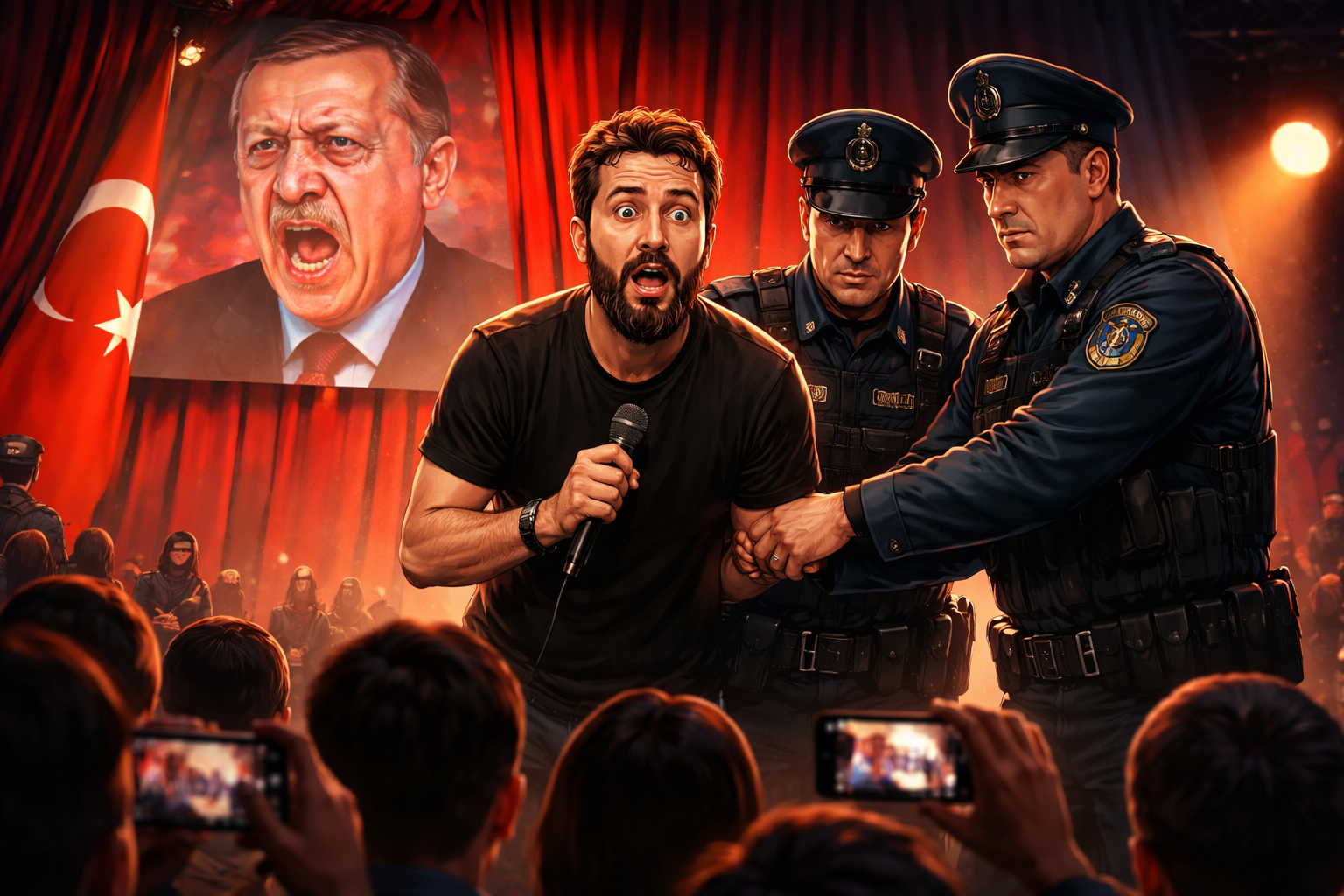 Turkish Comedian Sentenced for Insulting President Erdogan in Stand-Up Show